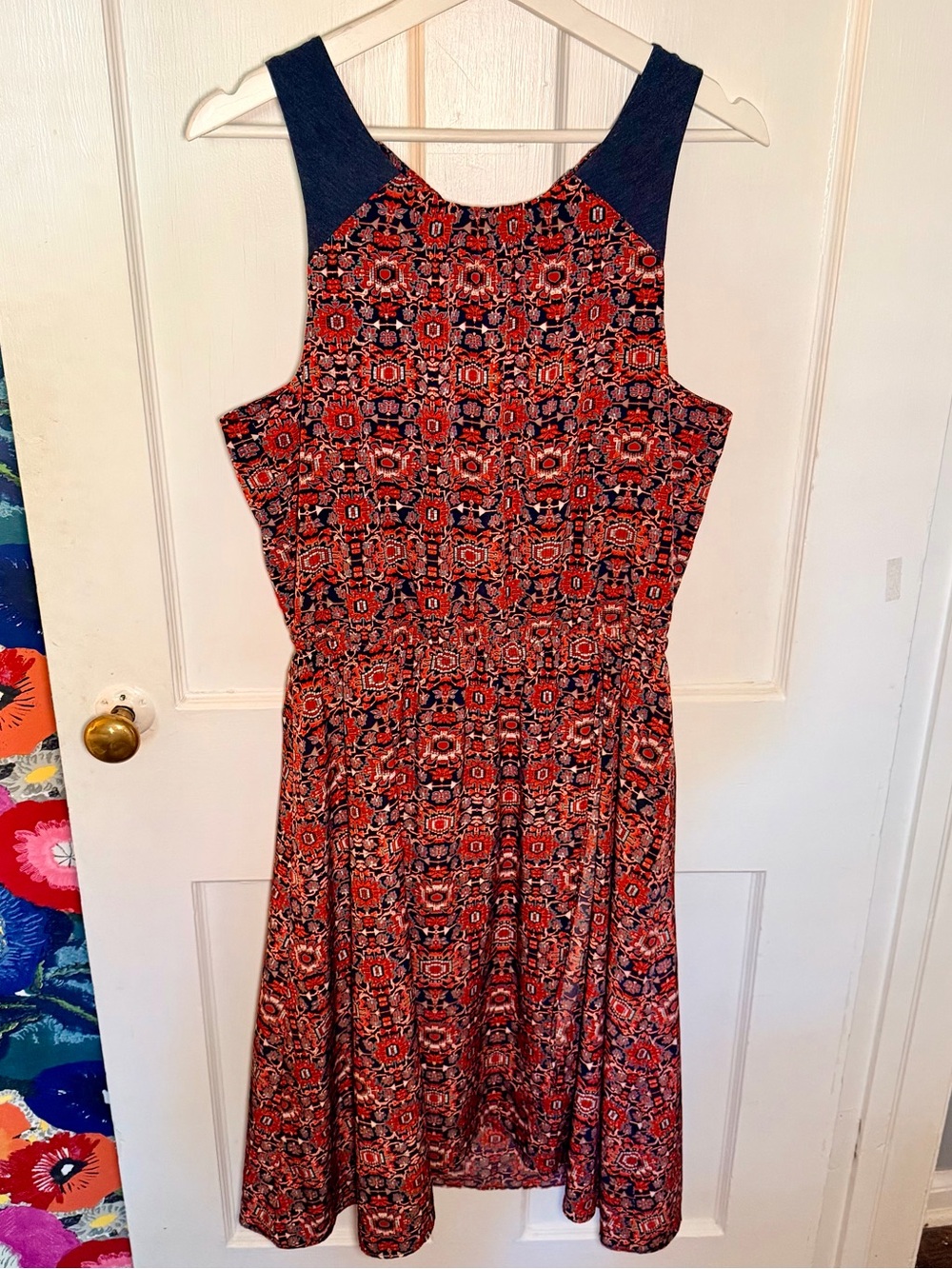 Patterned Sleeveless Dress